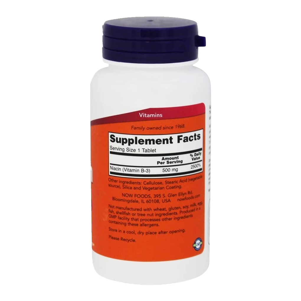 Now foods Niacin - 500 mg /100 Tabs Now foods Niacin - 500 mg /100 Tabs