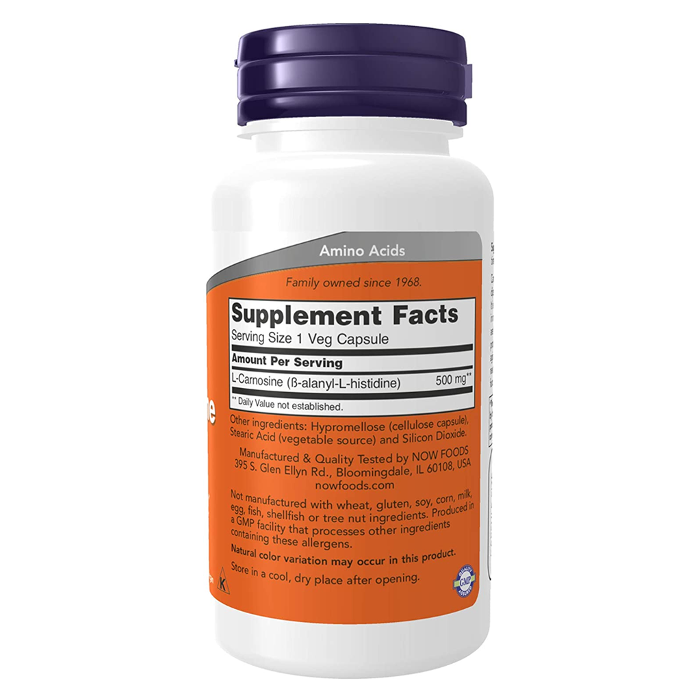 NOW Foods L-Carnosine -  500 mg / 50 Veg Caps