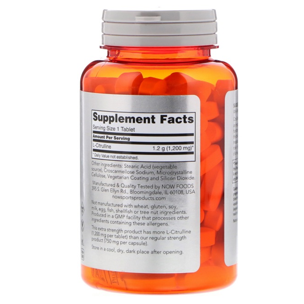 NOW Foods- L-Citrulline 1200 mg / 120 Tablets NOW Foods- L-Citrulline 1200 mg / 120 Tablets