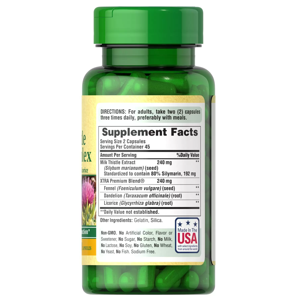 Puritan's Pride Milk Thistle Liver Complex / 90 Capsules Puritan's Pride Milk Thistle Liver Complex / 90 Capsules