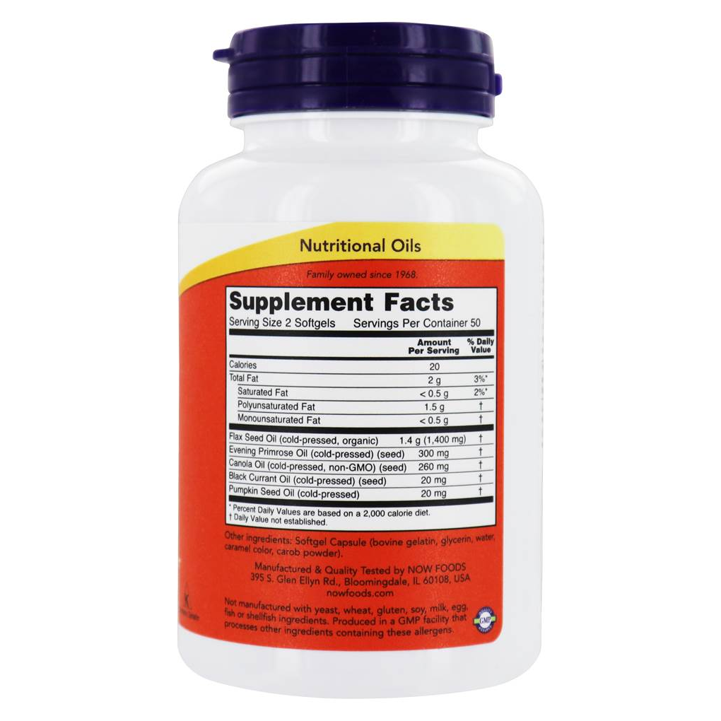 Now Foods Omega 3-6-9   1000 mg / 100 Softgels