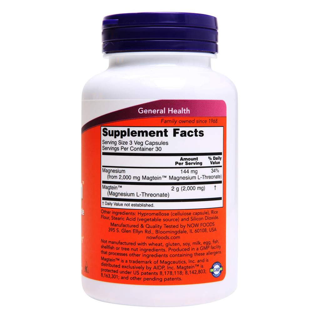 Now Foods Magtein Cognitive Suppor / 90 Vegetarian Capsules Now Foods Magtein Cognitive Suppor / 90 Vegetarian Capsules