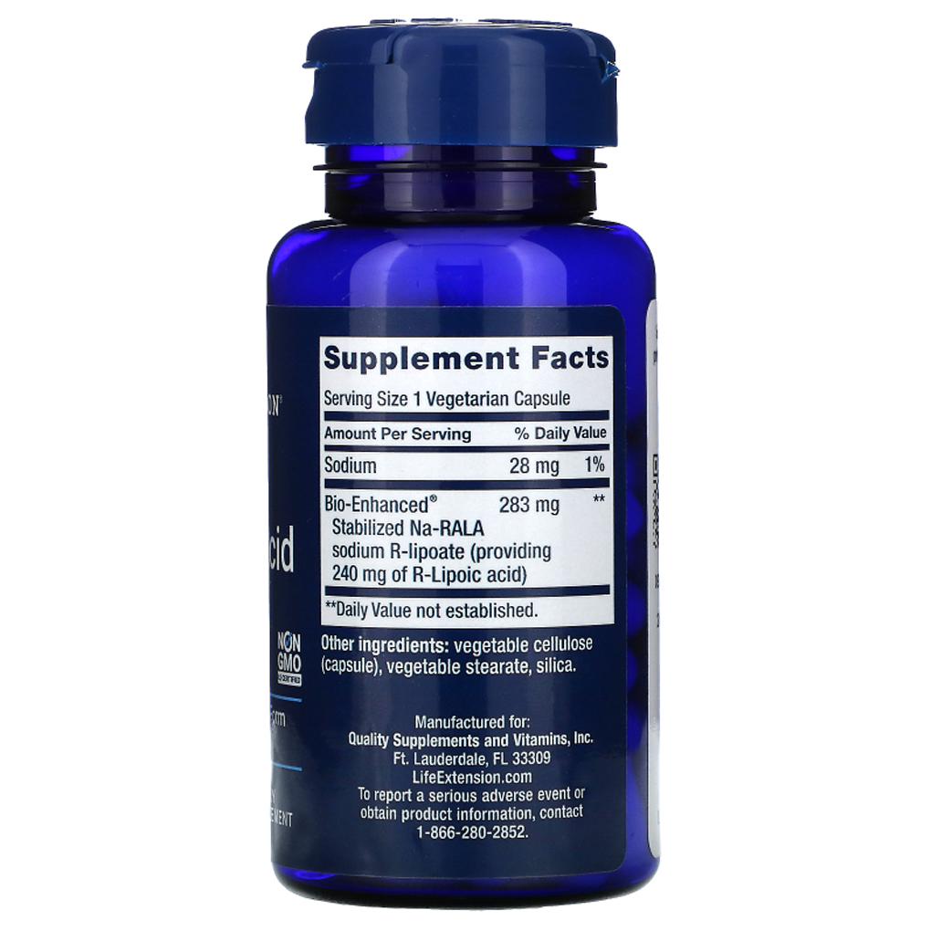 Life Extension Super R-Lipoic Acid 240 mg / 60 Vegetarian Capsules Life Extension Super R-Lipoic Acid 240 mg / 60 Vegetarian Capsules