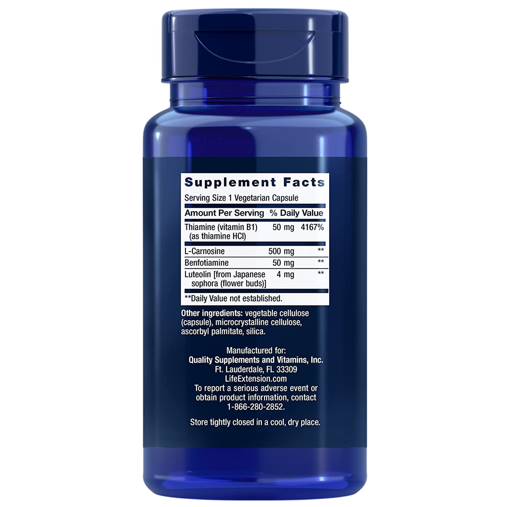 Life Extension Super Carnosine 500 mg / 60 Vegetarian Capsules Life Extension Super Carnosine 500 mg / 60 Vegetarian Capsules