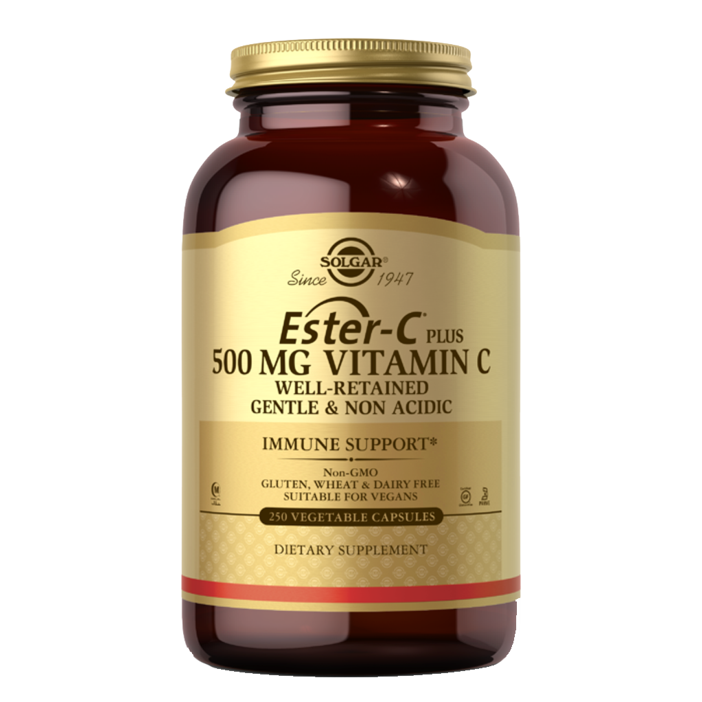 SOLGAR  ESTER-C® PLUS 500 MG VITAMIN C / 250 VEGETABLE CAPSULES (ESTER-C® ASCORBATE COMPLEX)