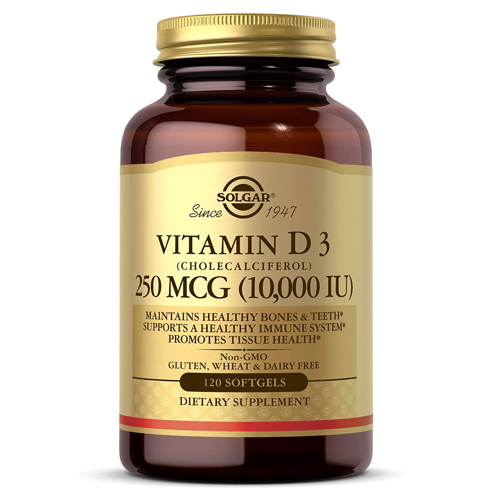 SOLGAR  VITAMIN D3 (CHOLECALCIFEROL) 250 MCG (10,000 IU) / 120  SOFTGELS