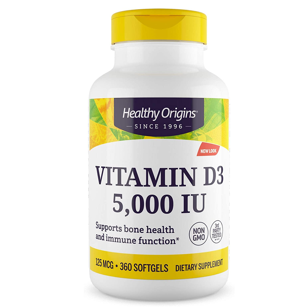 Healthy Origins® Vitamin D3 5,000 IU / 360 Softgels