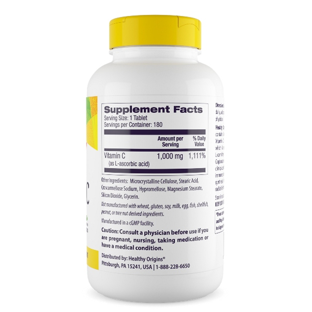 Healthy Origins High Potency Vitamin C 1,000 mg / 180 Tablets Healthy Origins High Potency Vitamin C 1,000 mg / 180 Tablets