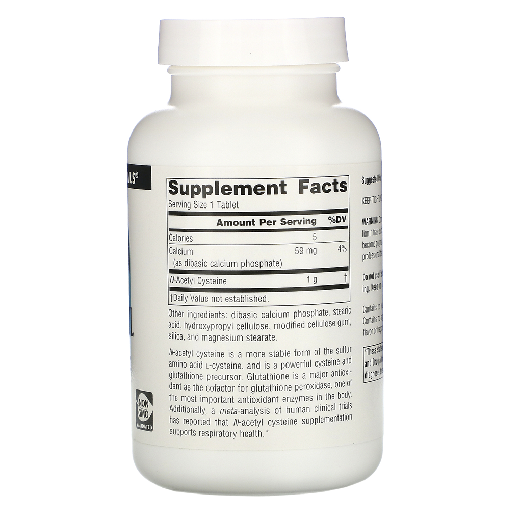 Source Naturals N-Acetyl Cysteine-1000 mg. / 180 Tablets Source Naturals N-Acetyl Cysteine-1000 mg. / 180 Tablets