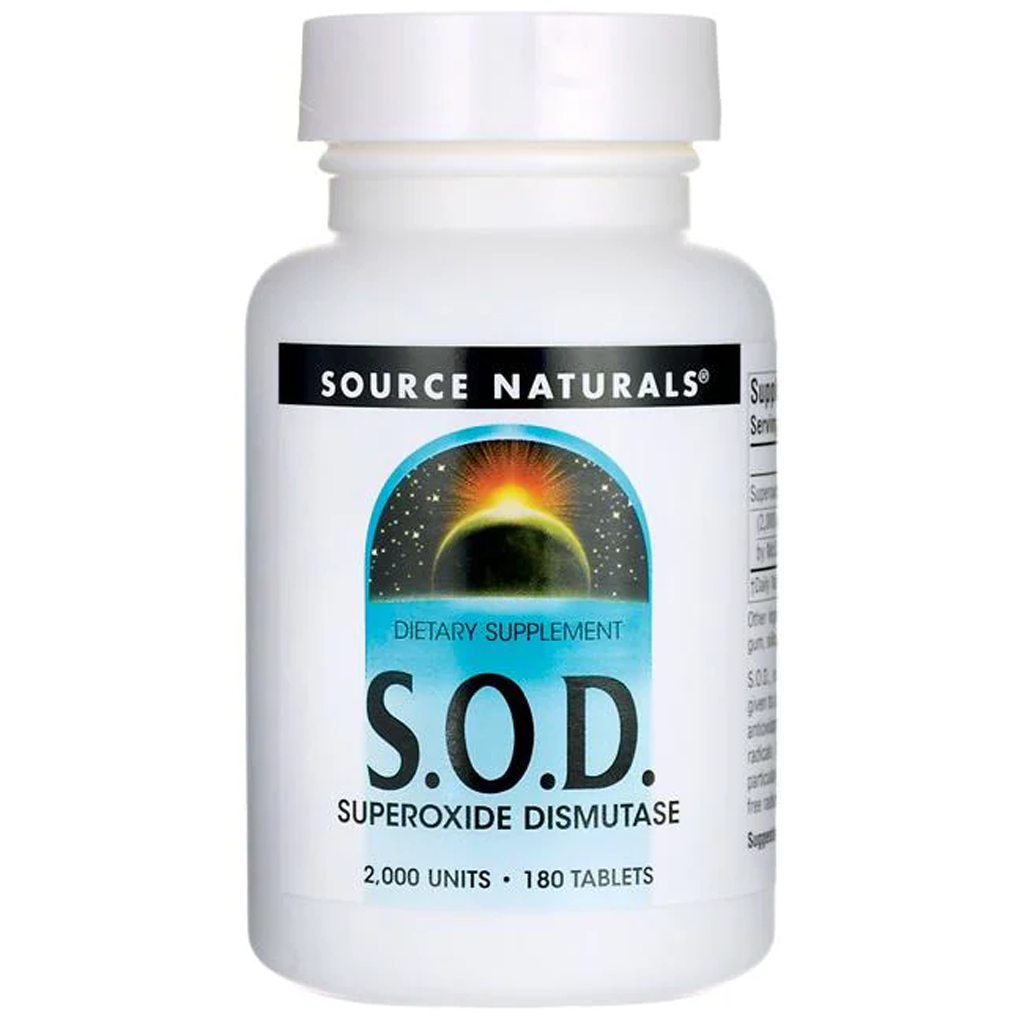 Source Naturals S.O.D. Superoxide Dismutase /180 Tablets Source Naturals S.O.D. Superoxide Dismutase /180 Tablets