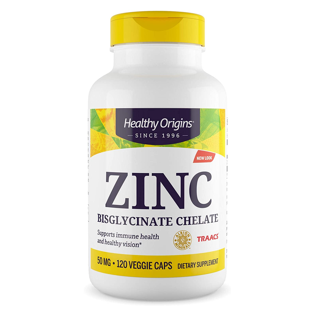 Healthy Origins Zinc Bisglycinate Chelate 50 mg / 120 Veggie Caps Healthy Origins Zinc Bisglycinate Chelate 50 mg / 120 Veggie Caps