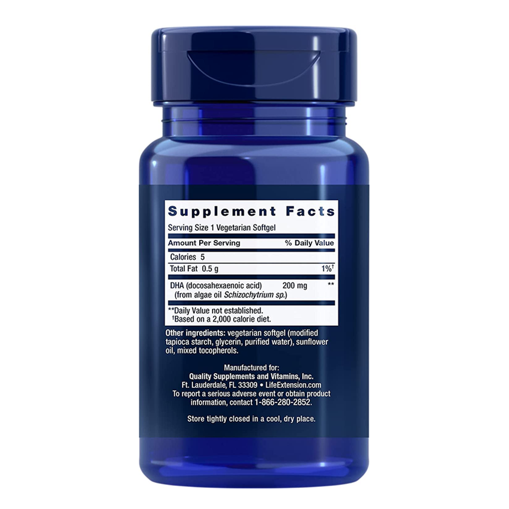 LIFE  EXTENSION  Vegetarian DHA / 30 Vegetarian Softgels