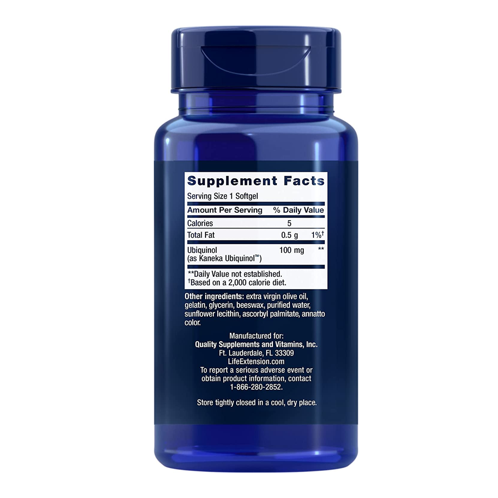 Life Extension Super Ubiquinol CoQ10 / 100 mg , 60 Softgels Life Extension Super Ubiquinol CoQ10 / 100 mg , 60 Softgels