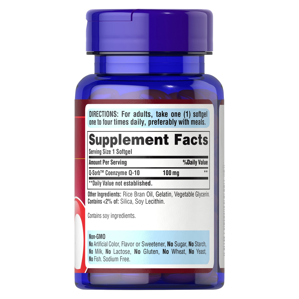 Puritan's Pride Q-SORB™ Co Q-10 100 mg / 60 Rapid Release Softgels Puritan's Pride Q-SORB™ Co Q-10 100 mg / 60 Rapid Release Softgels