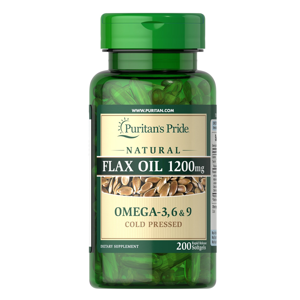 Puritan's Pride Natural Flax Oil 1200 mg / 200 Rapid Release Softgels Puritan's Pride Natural Flax Oil 1200 mg / 200 Rapid Release Softgels