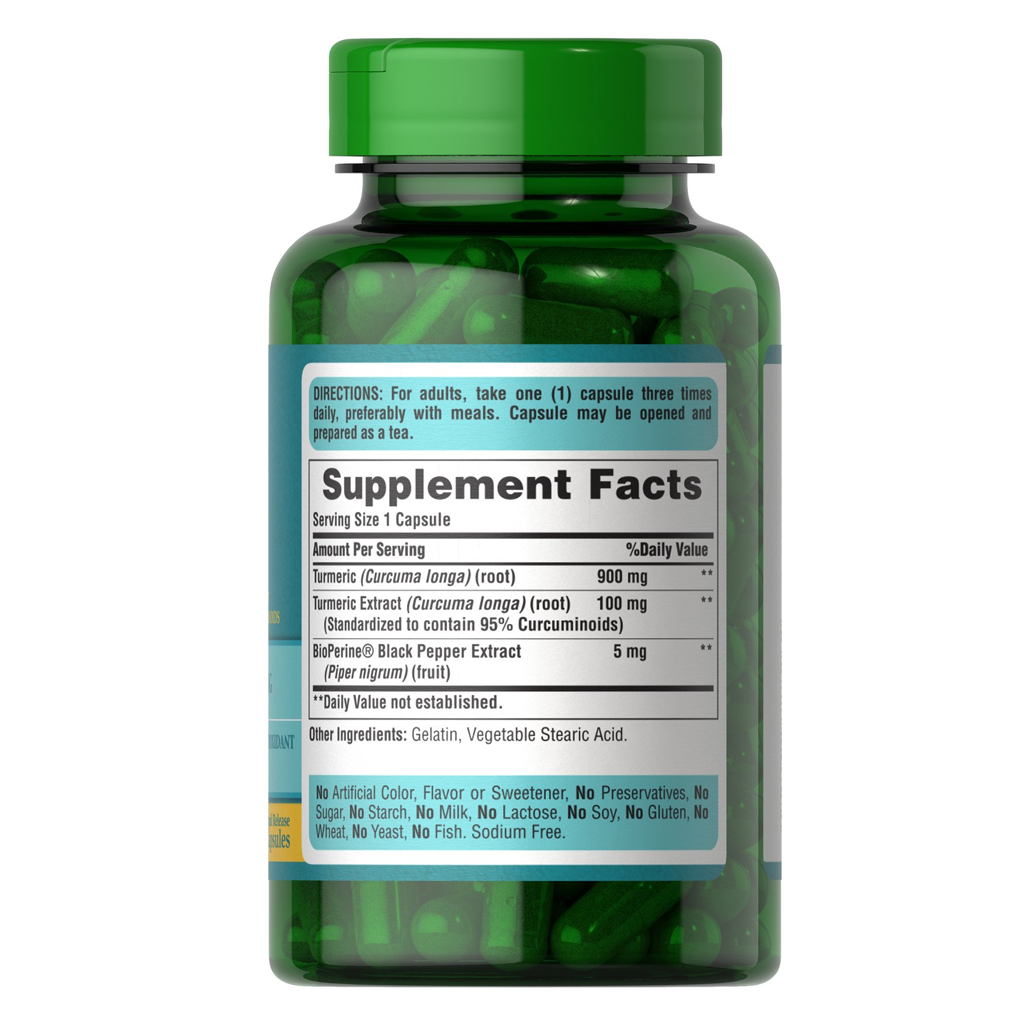 Puritan's Pride Turmeric Curcumin 1000 mg / 60 Capsules Puritan's Pride Turmeric Curcumin 1000 mg / 60 Capsules