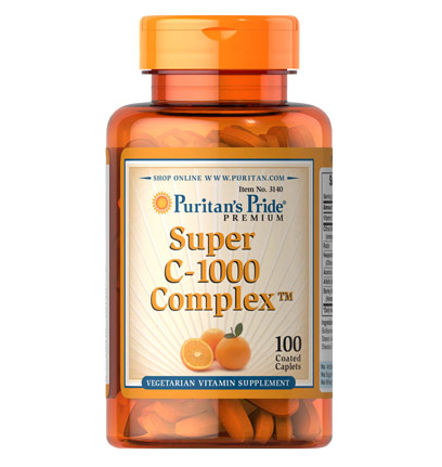 Puritan's Pride SUPER C-1000 Complex / 100 Coated Caplets