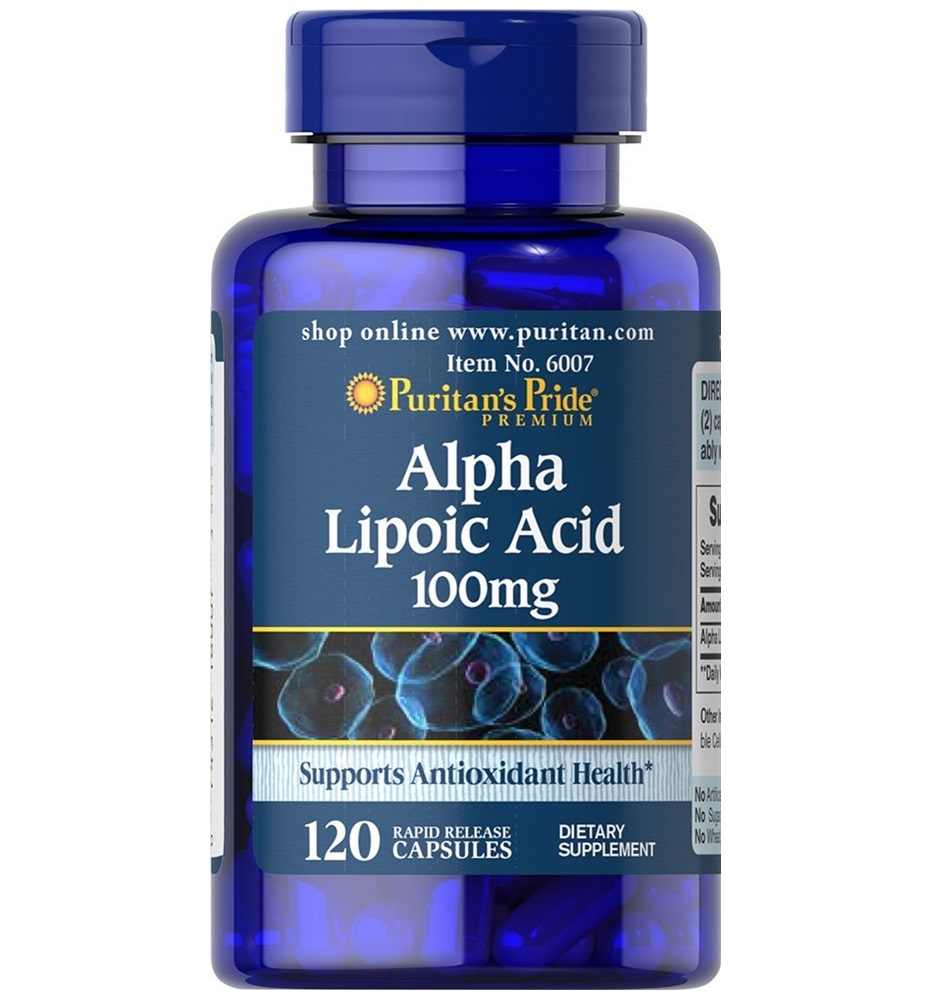Puritan's Pride Alpha Lipoic Acid 100 mg / 120 Capsules Puritan's Pride Alpha Lipoic Acid 100 mg / 120 Capsules