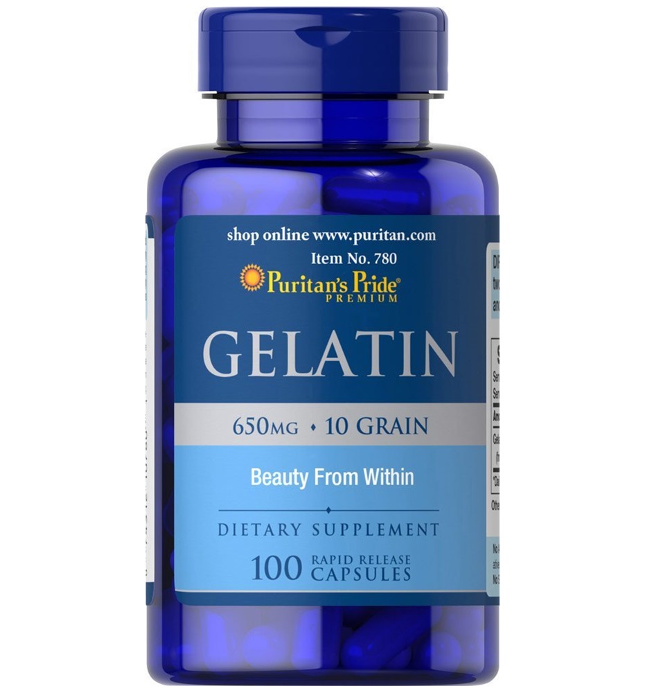 Puritan's Pride Gelatin 650 mg  / 100 Capsules