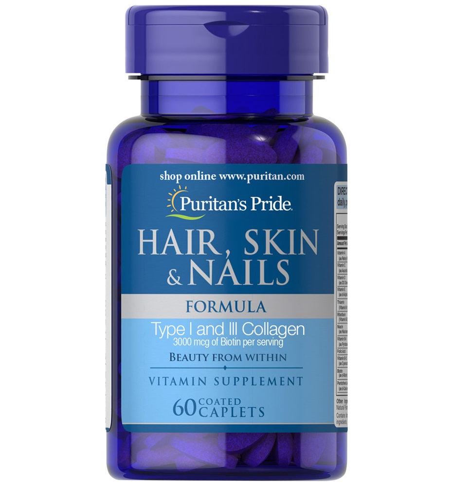 Puritan's Pride Hair, Skin & Nails Formula 60 Caplets