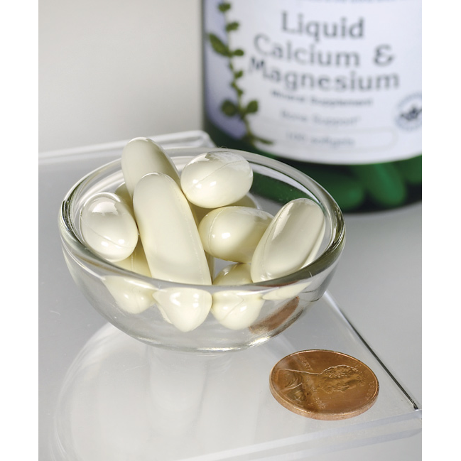 Swanson Premium Liquid Calcium & Magnesium 300/150 mg - 100 Sgels Swanson Premium Liquid Calcium & Magnesium 300/150 mg - 100 Sgels
