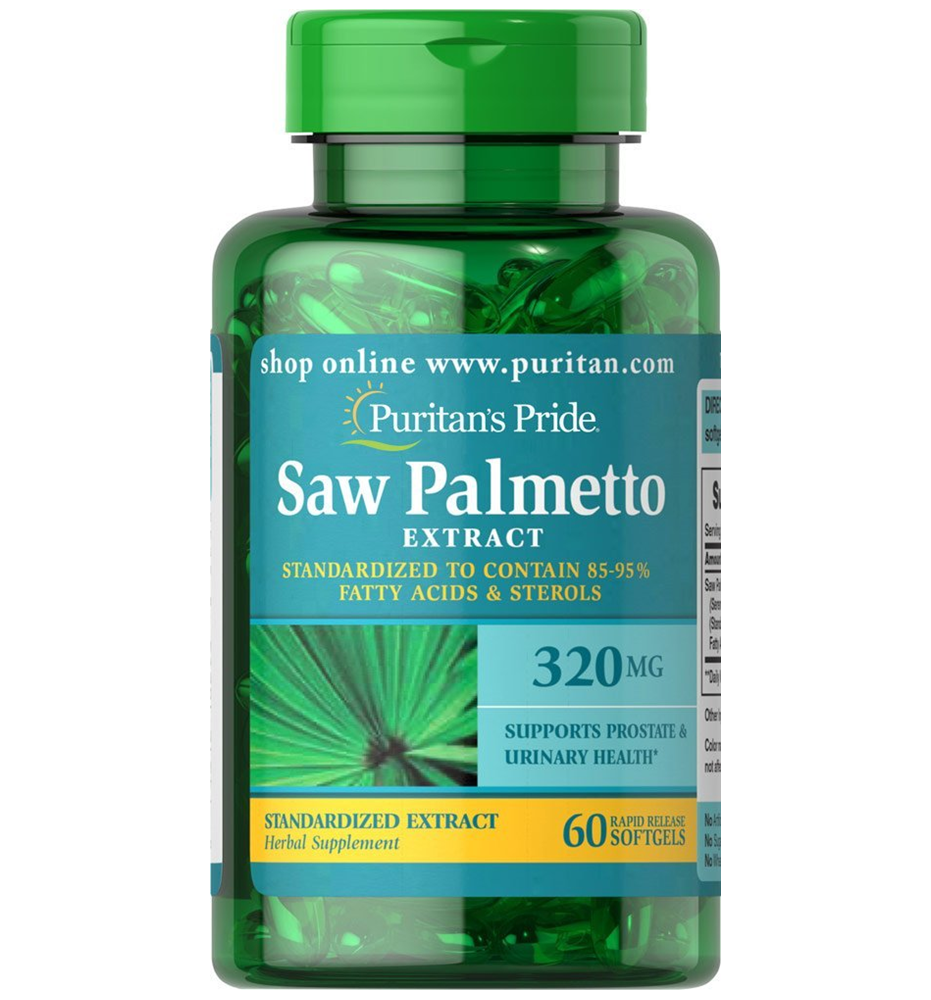 Puritan's Pride Saw Palmetto Standardized Extract 320 mg / 60 Softgels 