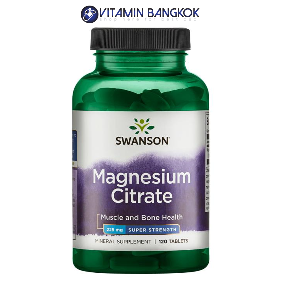Swanson Ultra Magnesium Citrate Super Strength 225 mg / 120 Tabs Swanson Ultra Magnesium Citrate Super Strength 225 mg / 120 Tabs