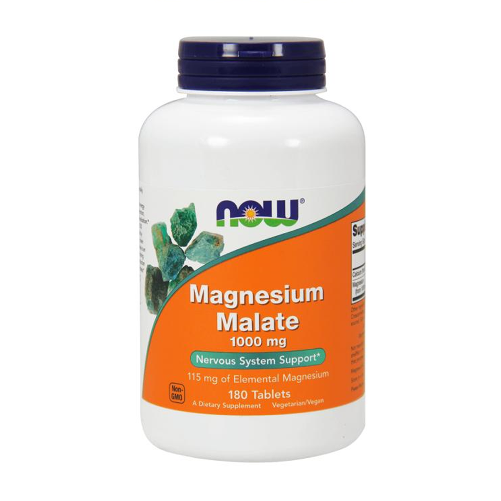 NOW Foods Magnesium Malate 1000 mg  with Calcium / 180 Softgels