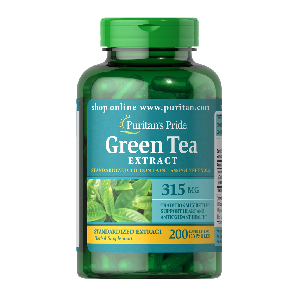 Puritan's Pride Green Tea Standardized Extract 315 mg / 200 capsules Puritan's Pride Green Tea Standardized Extract 315 mg / 200 capsules