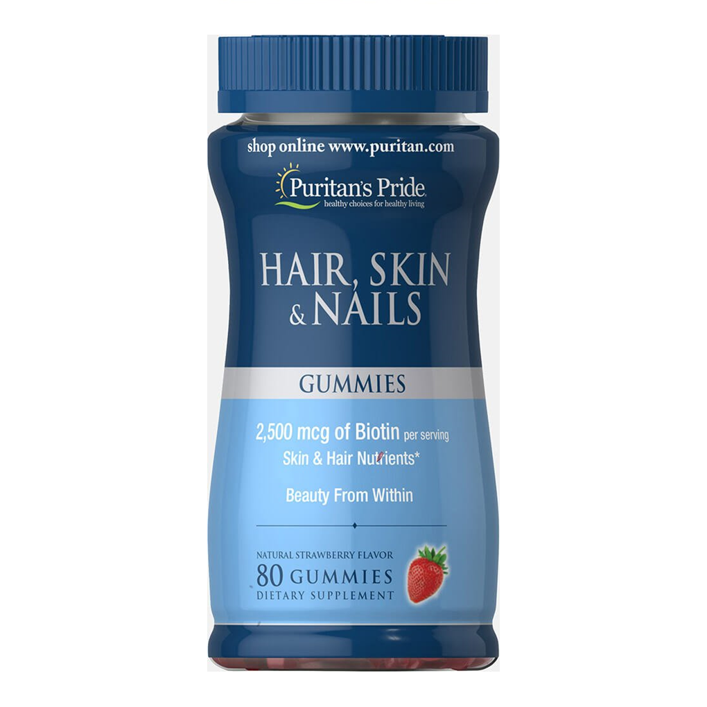 Puritan's Pride Hair, Skin & Nails Gummies / 80 Gummies