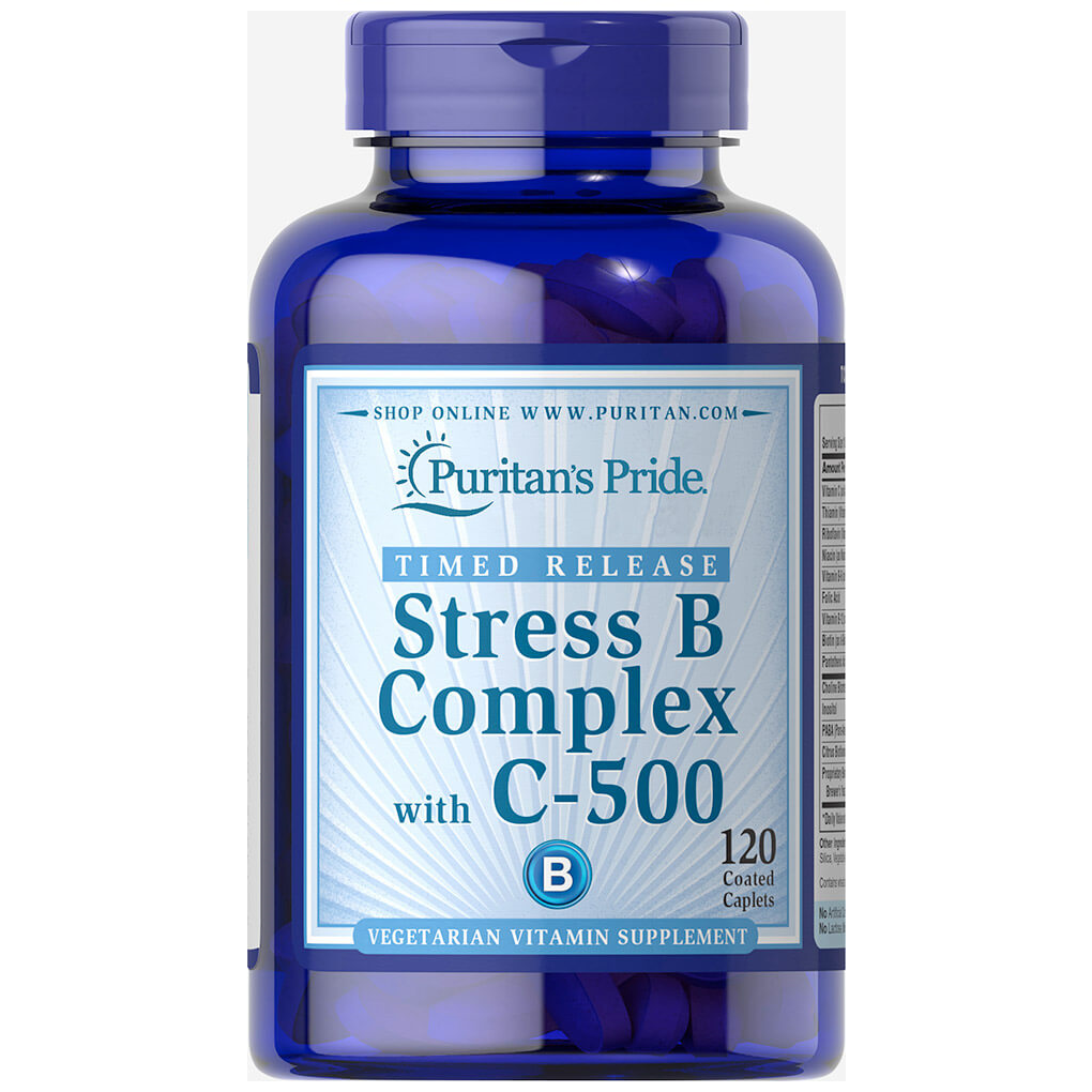 Puritan's Pride Stress Vitamin B-Complex with Vitamin C-500 Timed Release / 120 Caplets Puritan's Pride Stress Vitamin B-Complex with Vitamin C-500 Timed Release / 120 Caplets