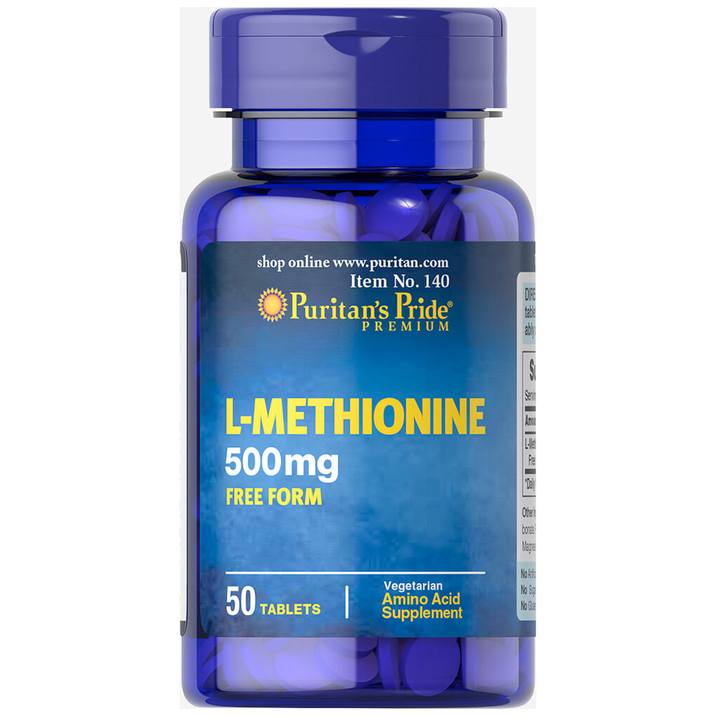 Puritan's Pride L-Methionine 500 mg / 50 Tablets