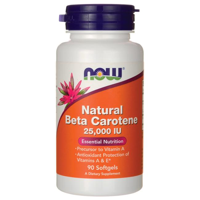 NOW Foods Natural Beta Carotene 25,000 IU / 90 Softgels NOW Foods Natural Beta Carotene 25,000 IU / 90 Softgels