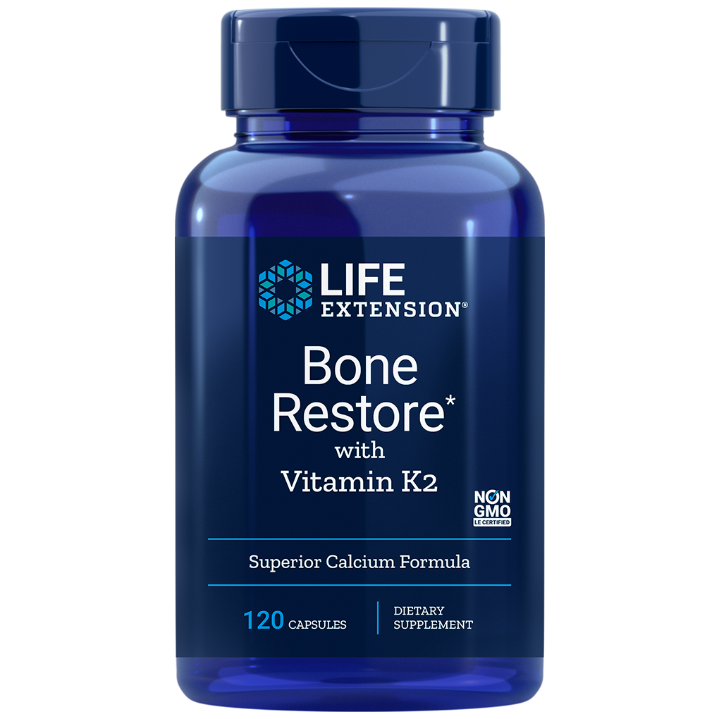 Life Extension Bone Restore with Vitamin K2 / 120 Caps Life Extension Bone Restore with Vitamin K2 / 120 Caps
