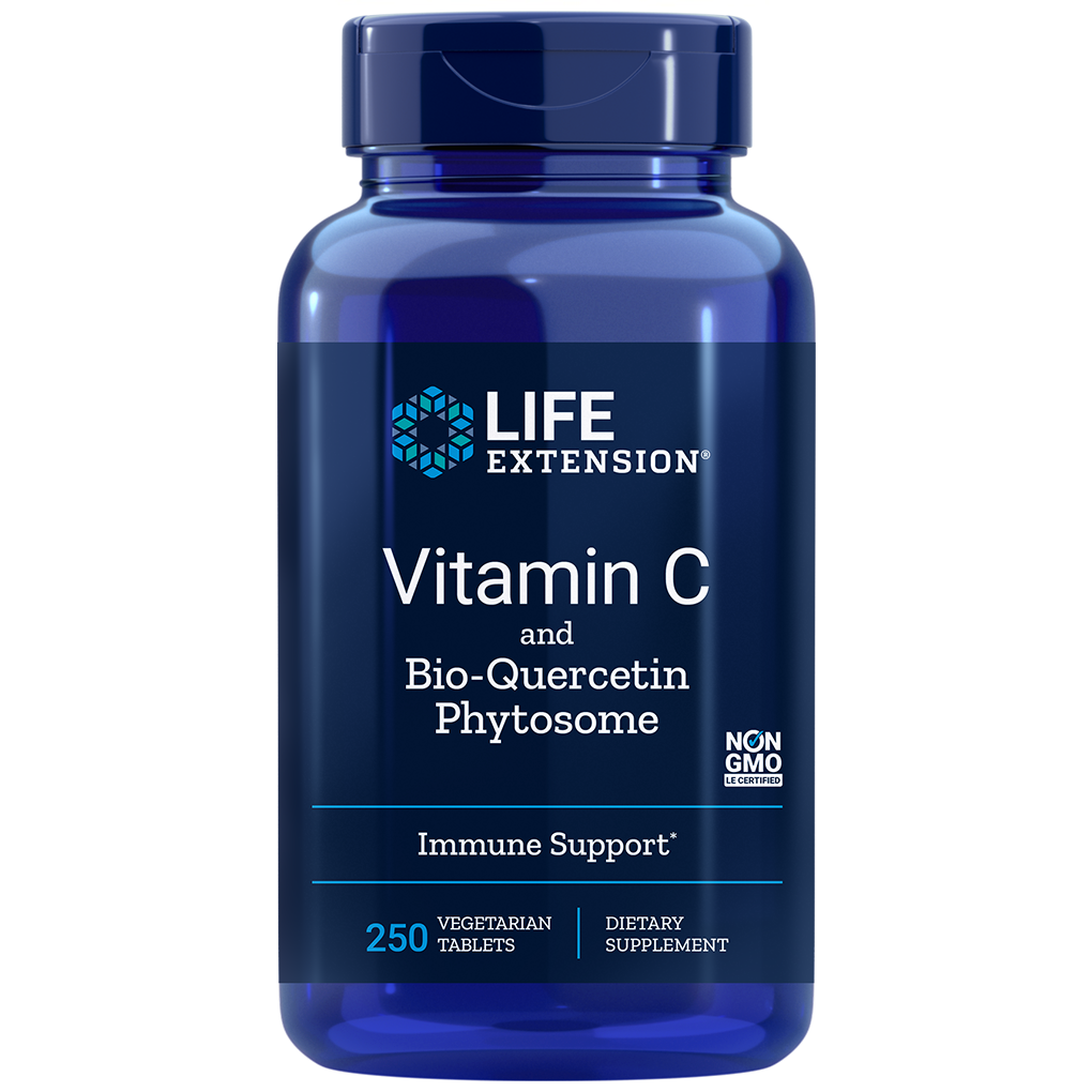 Life Extension Vitamin C and Bio-Quercetin Phytosome (1,000  mg) / 250 Vegetarian Tablets