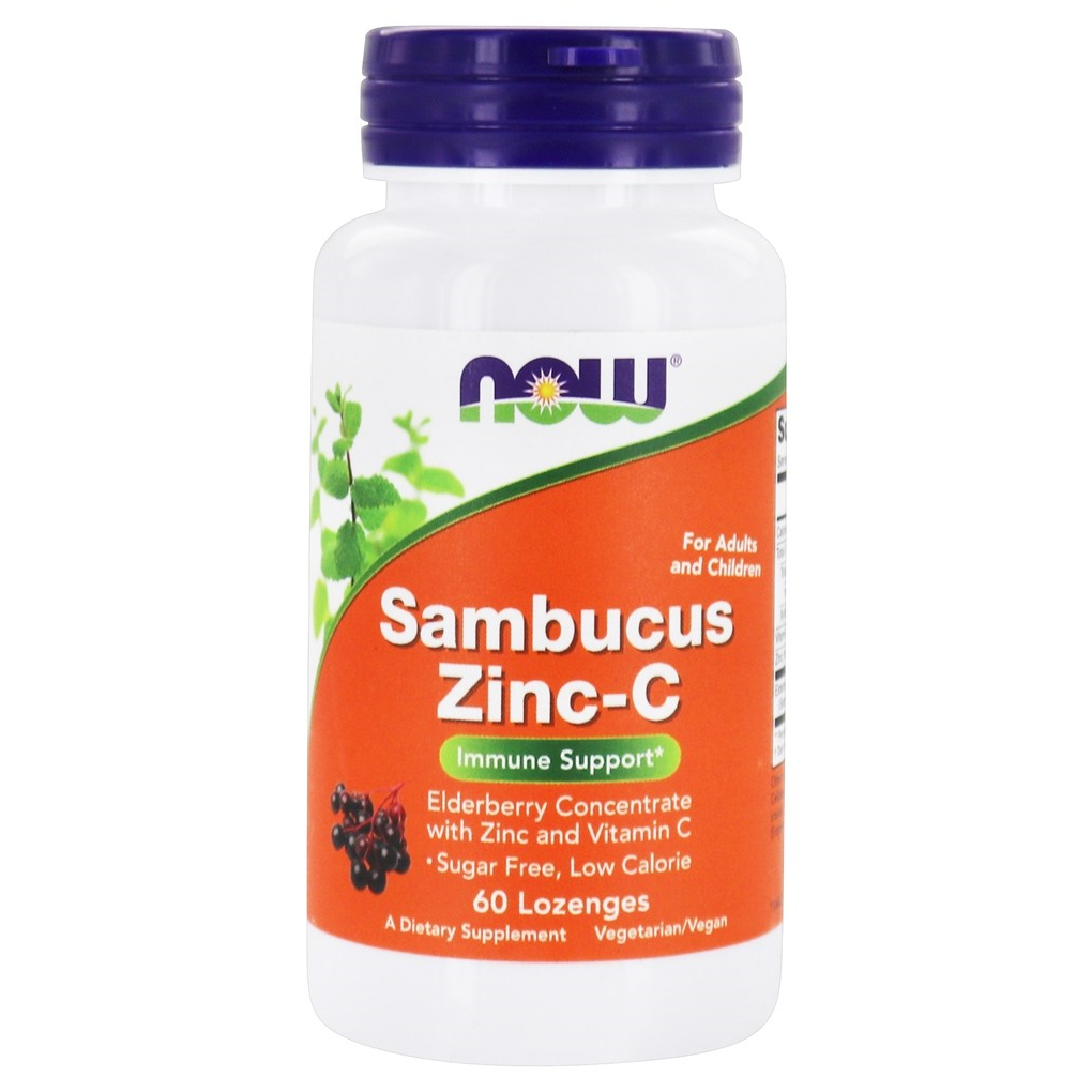 NOW Foods Sambucus Zinc-C Immune Support - 60 Lozenges NOW Foods Sambucus Zinc-C Immune Support - 60 Lozenges