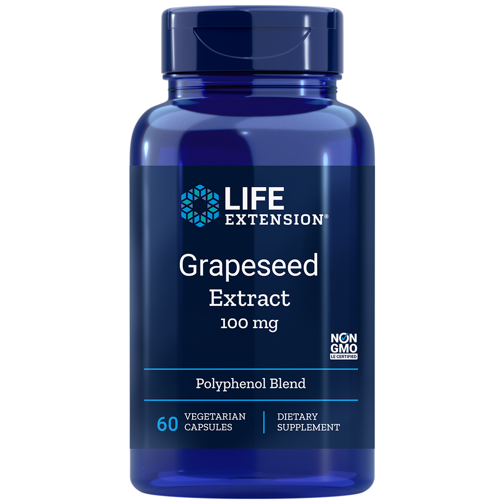 Life Extension Grapeseed Extract (+ Vitamin C + Trans-Resveratrol ) / 60 Vegetarian Capsules Life Extension Grapeseed Extract (+ Vitamin C + Trans-Resveratrol ) / 60 Vegetarian Capsules