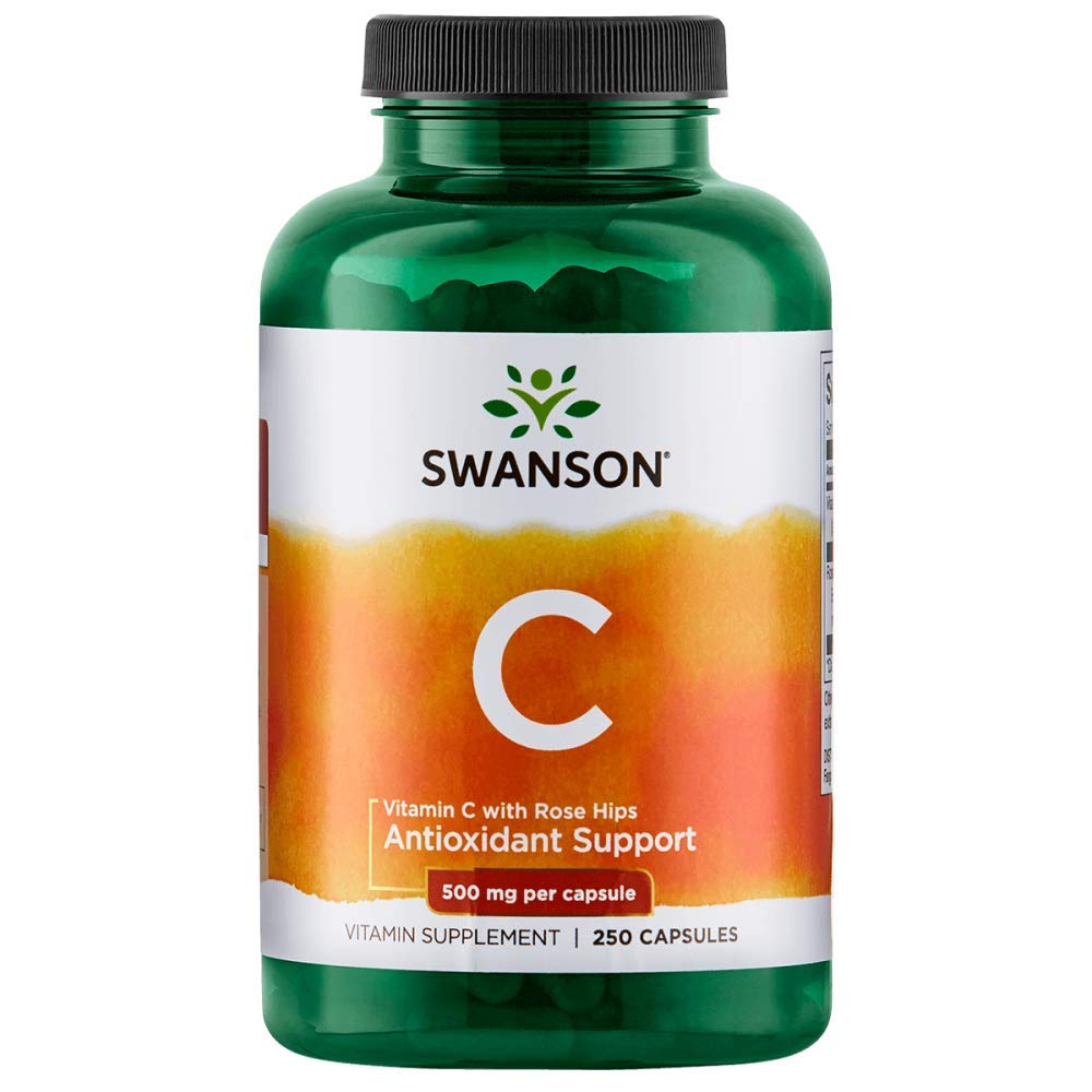 Swanson  Premium  Vitamin C 500 mg (with Rose Hips 12.5 mg)  / 250 Capsules