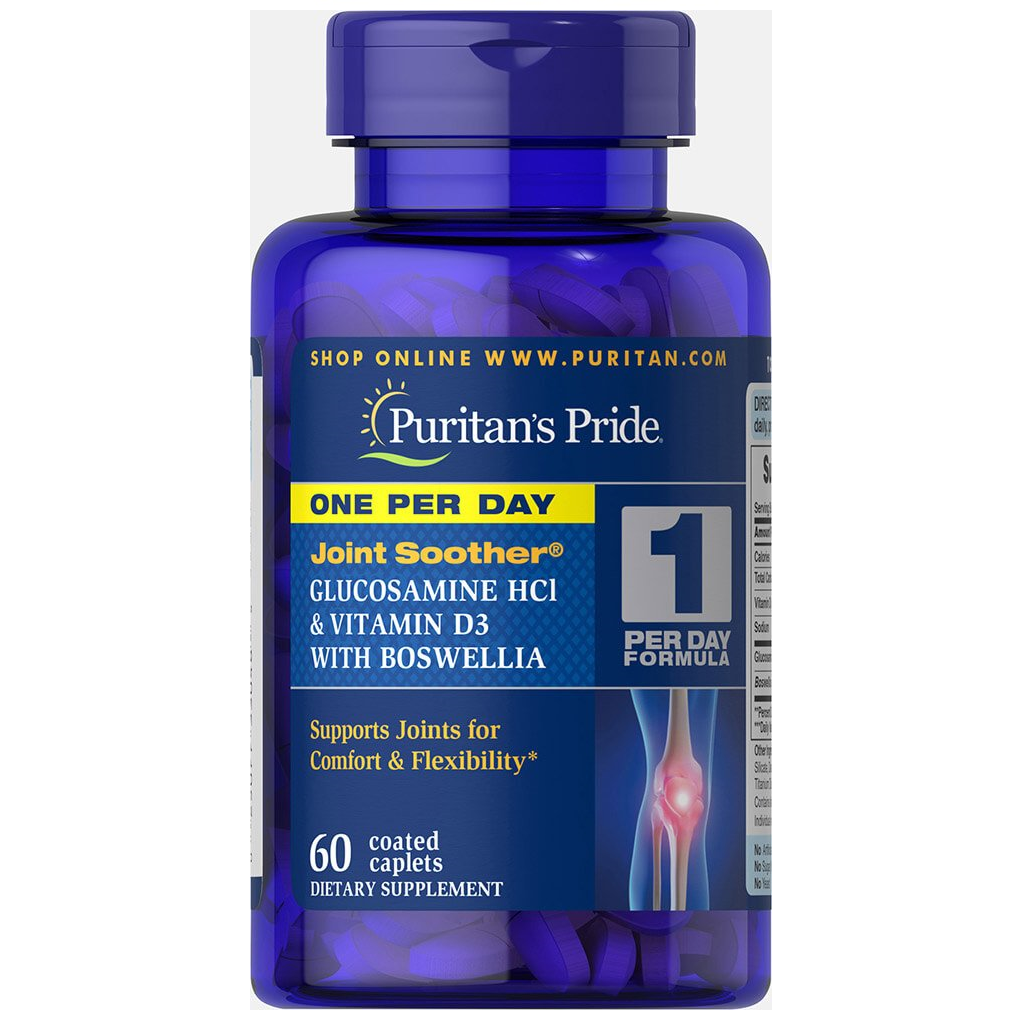 Puritan's Pride  One Per Day Glucosamine, Vitamin D3 & Boswellia / 60 Caplets