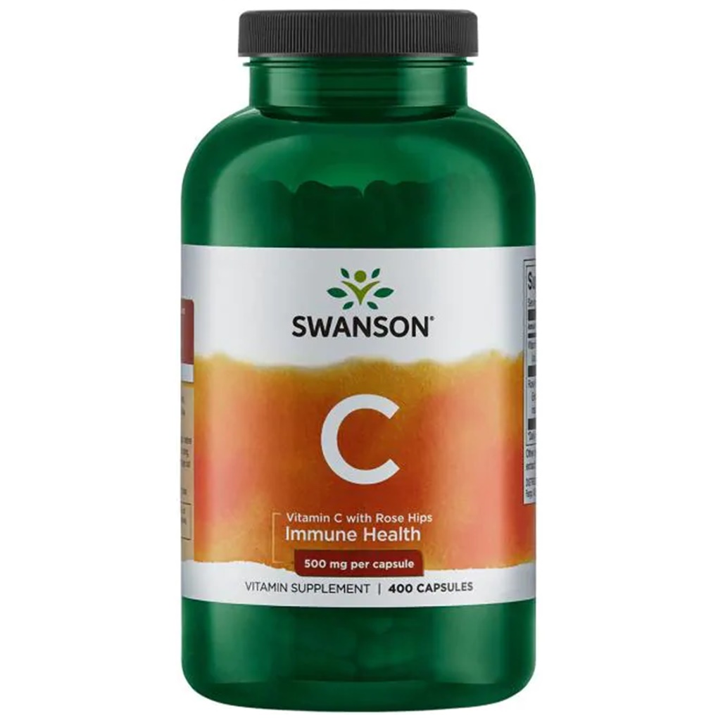 Swanson Premium Vitamin C with Rose Hips  500 mg / 400 Capsules