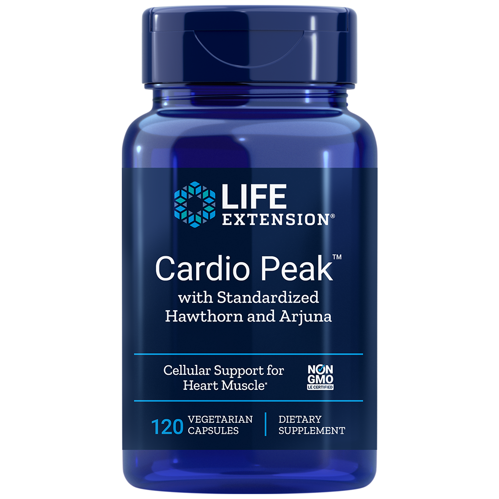 Life Extension Cardio Peak™ with Standardized Hawthorn and Arjuna / 120 Vegetarian Capsules