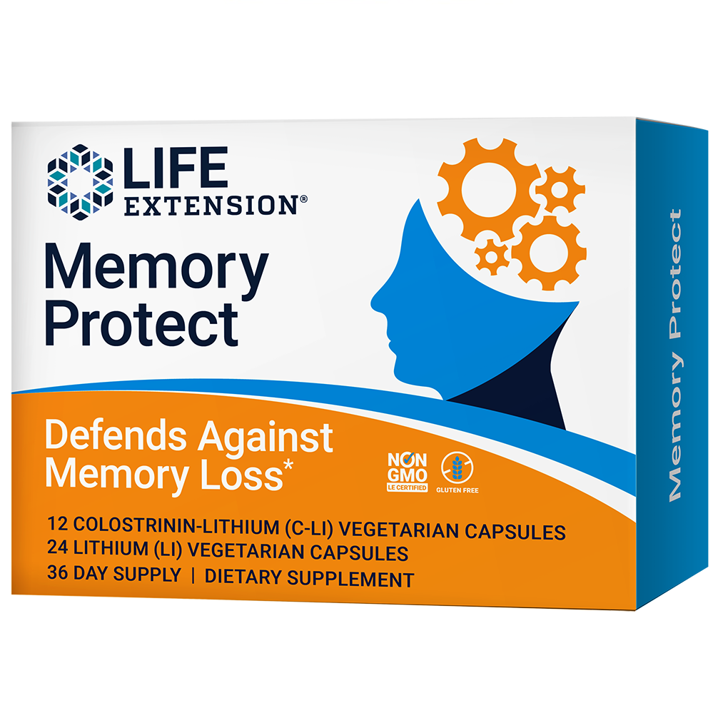 Life Extension  Memory Protect  12 Colostrinin-Lithium (C-Li) Capsules | 24 Lithium (Li) Capsules