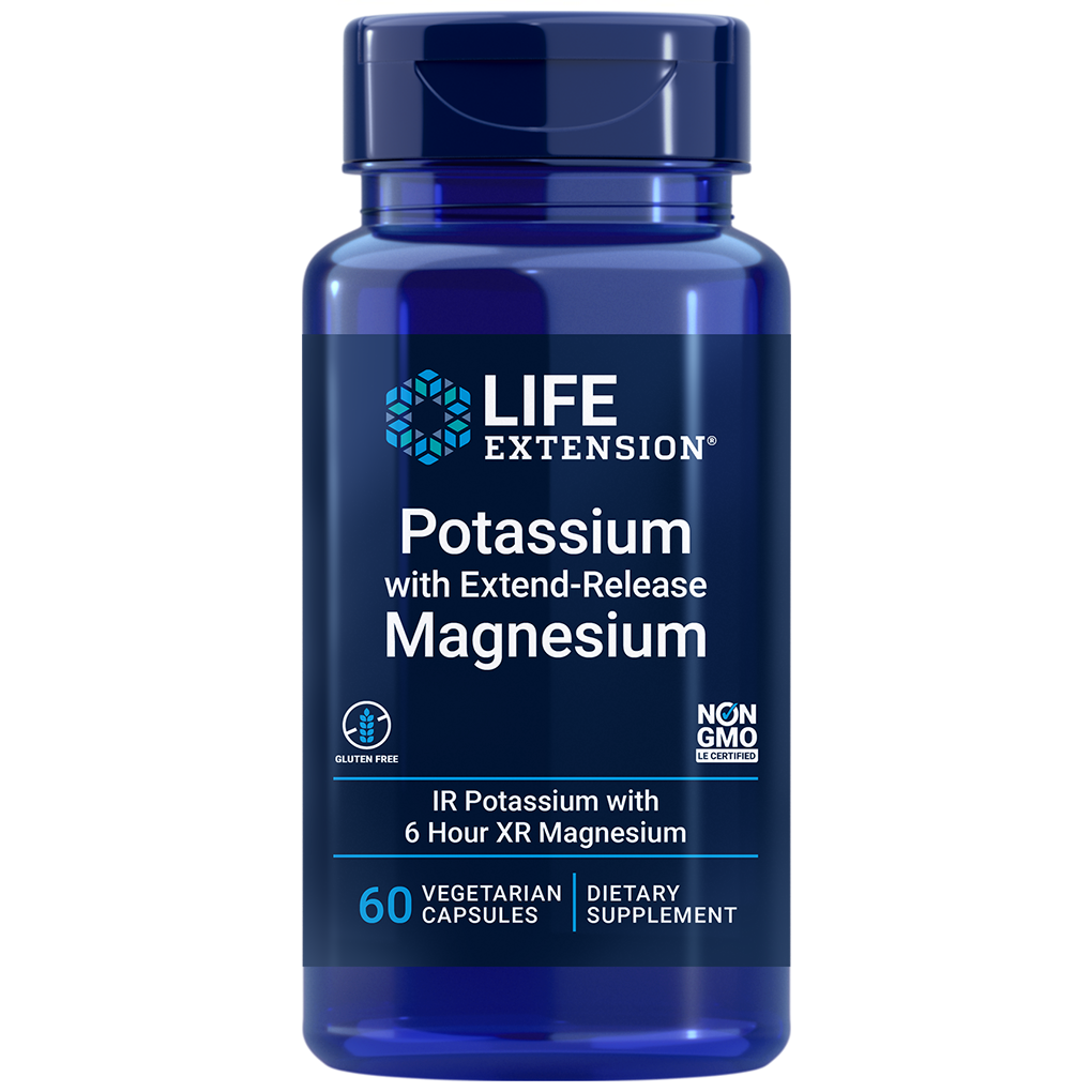 Life Extension  Potassium with extend-Release magnesium / 60 Vegetarian Capsules