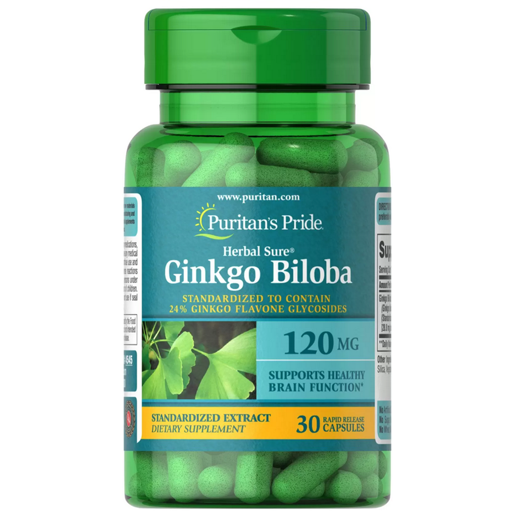 Puritan's Pride Ginkgo Biloba 120 mg Trial Size / 30 Capsules