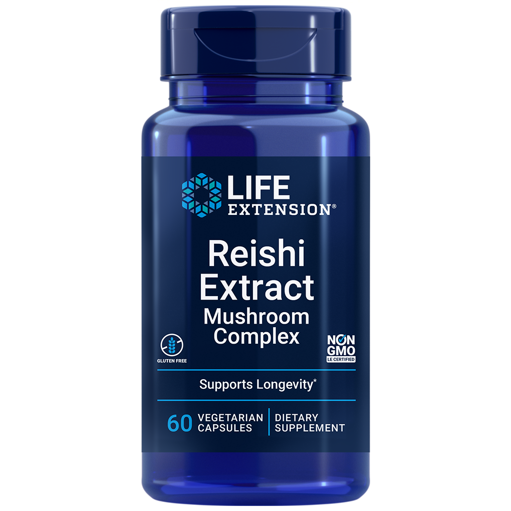 Life Extension Reishi Extract Mushroom Complex / 60 Vegetarian Capsules Life Extension Reishi Extract Mushroom Complex / 60 Vegetarian Capsules