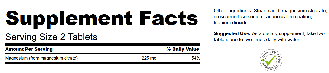 Swanson Ultra  Magnesium Citrate - Super Strength / 240 Tablets