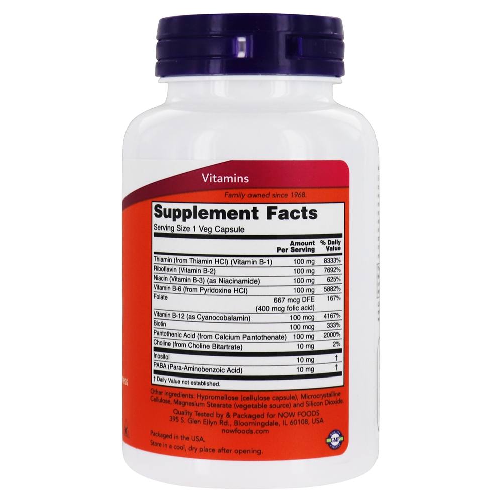 NOW Foods B100 Complex - 100 Vegetable Capsule NOW Foods B100 Complex - 100 Vegetable Capsule