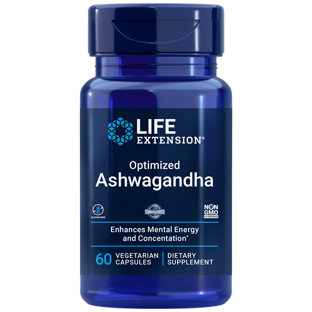 Life Extension Optimized Ashwagandha / 60 Vegetarian Capsules