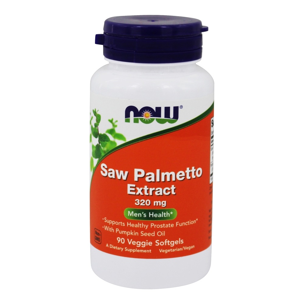 NOW Foods  Saw Palmetto Extract 320 mg. / 90 Vegetarian Softgels  (with Organic Pumpkin Seed Oil)