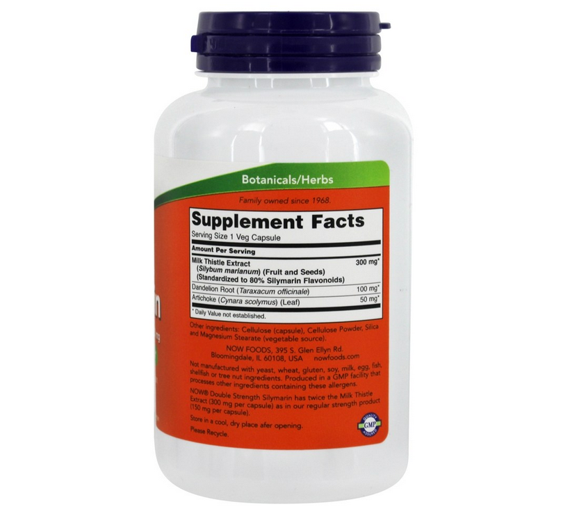 NOW Foods Silymarin Milk Thistle Extract 300 mg. / 200 Vegetable Capsules (with Dandelion Root + Artichok) NOW Foods Silymarin Milk Thistle Extract 300 mg. / 200 Vegetable Capsules (with Dandelion Root + Artichok)